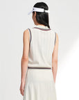 EP YAYING Sporty V-Neck Knit Vest