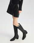 EP YAYING Stretch Sheepskin Below-Knee Elegant Long Boots