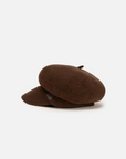 EP YAYING 100% Wool Vintage Knit Newsboy Beret