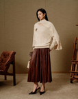 YAYING Cowl-Neck Relaxed Cashmere Pullover Sweater