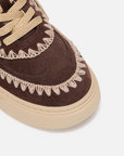 EP YAYING Shell-Embroidered Leather Slip-On Sneakers