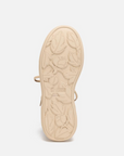 EP YAYING Shell-Embroidered Leather Slip-On Sneakers