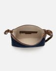 EP YAYING Denim-Leather Patchwork Handbag