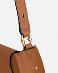 EP YAYING Full-Grain Leather Commuter Ingot Bag
