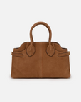 EP YAYING Suede-Effect Leather Boston Crossbody Bag