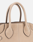 EP YAYING Suede-Effect Leather Double-Clasp Tote