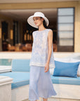 YAYING Silk Linen Crew-Neck Vest Top