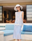 YAYING Silk Linen Crew-Neck Vest Top