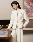 YAYING Silk Wool Raglan-Sleeve Fitted Coat EPLAW1105A
