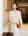 YAYING Chinese-Style Front-Open Short Knit Jacket EPLAW9103A
