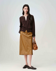 EP YAYING Faux‑Layer Color‑Block Knit Cardigan EGLIR9528A