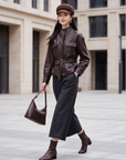 EP YAYING Sleek Modern Fitted Leather Jacket EGLIFP123A