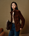 YAYING Full-Length Suede Coat EPLAFP106A