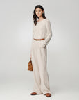 EP YAYING Drop-Shoulder Open-Knit Top