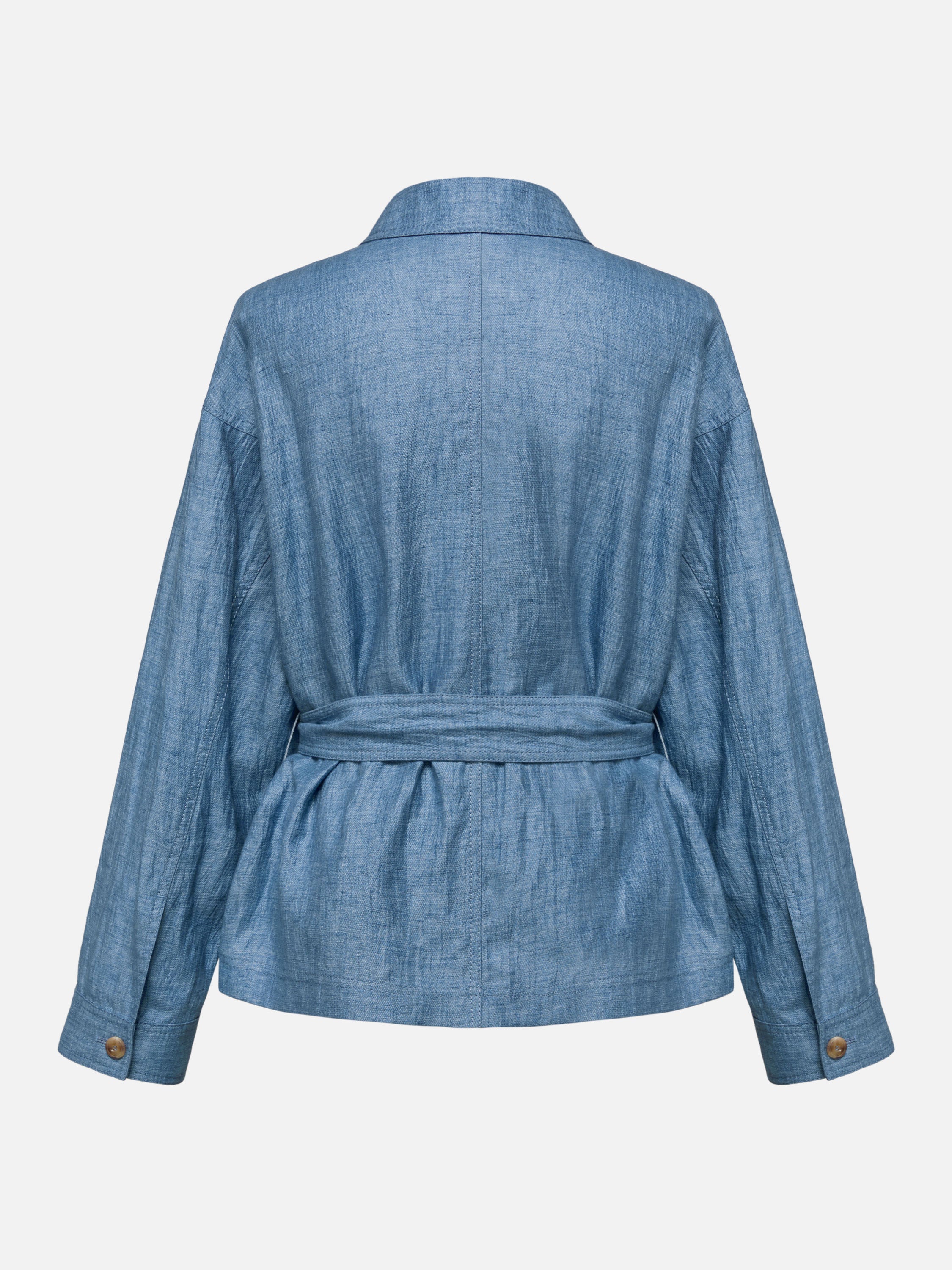 Elegant Linen Blend Structured Jacket – EP YAYING