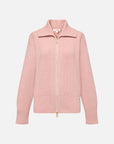 EP YAYING Full-Zip Lapel Ribbed Knit Cardigan