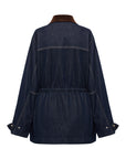 EP YAYING Vintage Relaxed Washed Denim Jacket
