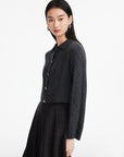 EP YAYING Wool Plaid Skirt