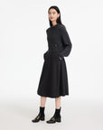 EP YAYING Wool Plaid Skirt