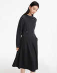 EP YAYING Wool Plaid Skirt