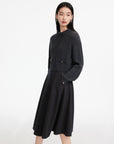 EP YAYING Wool Plaid Skirt