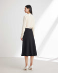 EP YAYING Triacetate A-shape Skirt