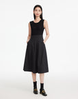 EP YAYING Wool Plaid Skirt