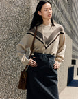 EP YAYING Yak Wool Knit Sweatshirt