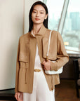 YAYING Mulberry Silk and Wool Trench Coat EPKPW7201AE