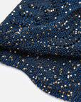 EP YAYING Sequin Embroidery Designer Cropped Knit Top