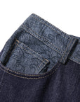YAYING Long High-Waist Flared Denim Pants