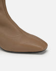 EP YAYING Elastic Sheepskin Block Heel Slim Boots