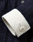 YAYING Color-Block Boucle Lapel Coat