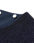 YAYING Navy Boucle Dress
