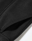 EP YAYING High-Waist Slim Wool-Cotton Brushed Black Pants