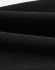 EP YAYING High-Waist Slim Wool-Cotton Brushed Black Pants