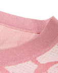 YAYING Pink Sheer Knit Cardigan