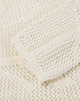EP YAYING Drop-Shoulder Open-Knit Top
