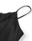 YAYING Triacetate Lace-Spliced Slip Dress