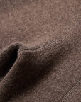 EP YAYING Brown Zip Cashmere Hooded Knit Jacket