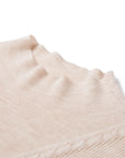 YAYING Mock-Neck Cable-Knit Cashmere-Silk Top