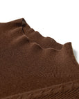 YAYING Mock-Neck Cable-Knit Cashmere-Silk Top