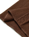 YAYING Mock-Neck Cable-Knit Cashmere-Silk Top