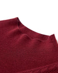 YAYING Mock-Neck Cable-Knit Cashmere-Silk Top