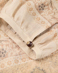 YAYING 100% Silk Peony Print Pullover Shirt