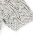 YAYING Silk-Cotton Wave Knit V-Neck Cardigan