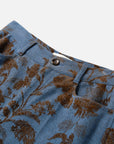 EP YAYING Chenille Jacquard Straight-Leg Pants