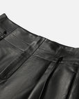 EP YAYING Minimalist Commuter Leather Shorts