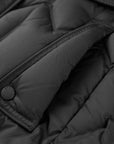 YAYING Black Quilted Long Coat