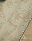 YAYING Silk Jacquard Hooded Drop-Shoulder Short Jacket